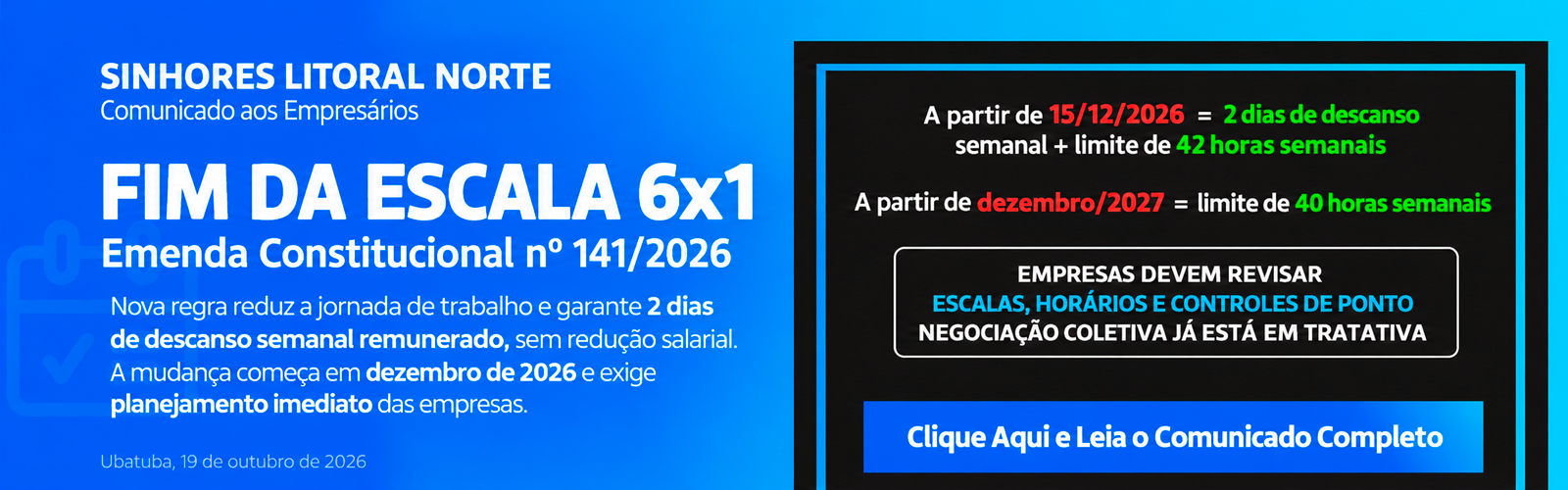 fim da escala 6x1